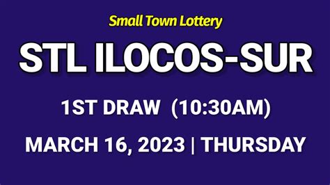 stl ilocos sur 1st draw result today|STL RESULT TODAY .
